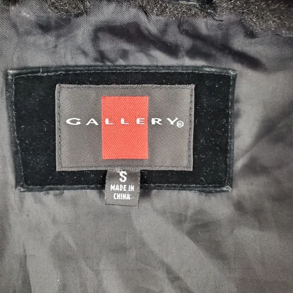 Gallery faux suede/fur collar zip up coat … - Picture 3 of 8